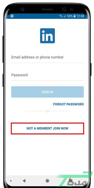 ساخت اکانت در لینکدین
