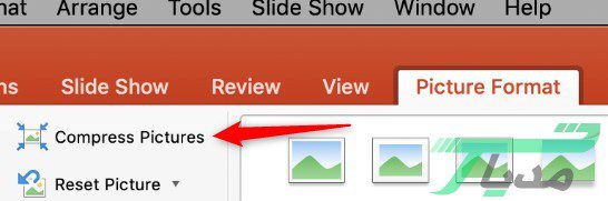 فشرده سازی تصاویر در پاورپوینت