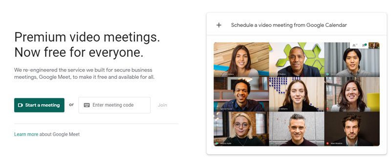 ارتباط تصویری با google meeting