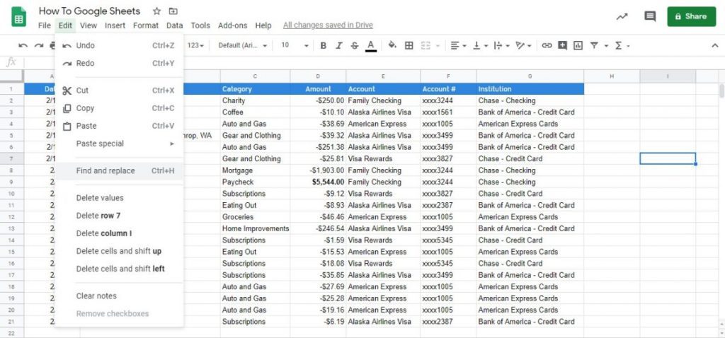 روش جستجو در گوگل شیت