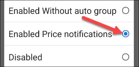 پیگیری قیمت ها در کروم