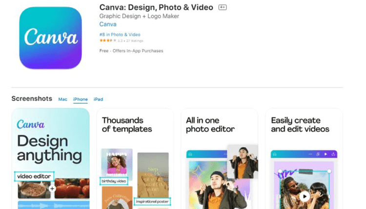 برنامه ساخت کاور هایلایت اینستاگرام canva