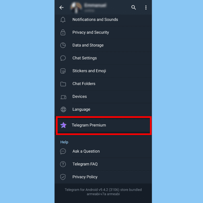 نحوه عضویت در تلگرام پریمیوم