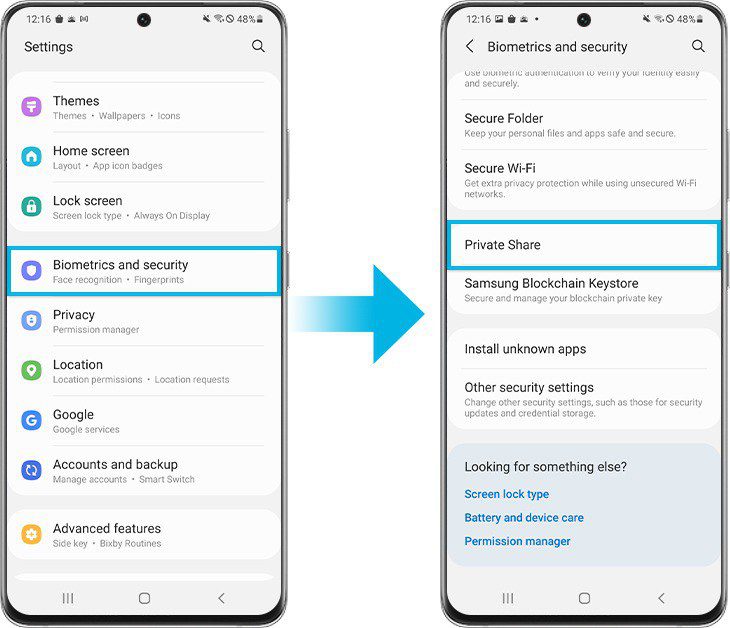 Private Share، قابلیتی برای اشتراک‌گذاری خصوصی