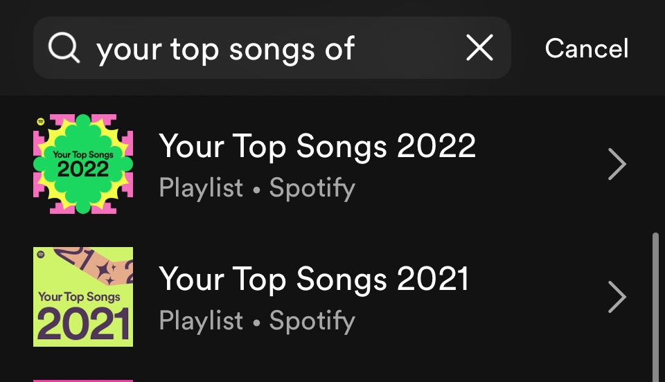 لیست پخش قدیمی اسپاتیفای