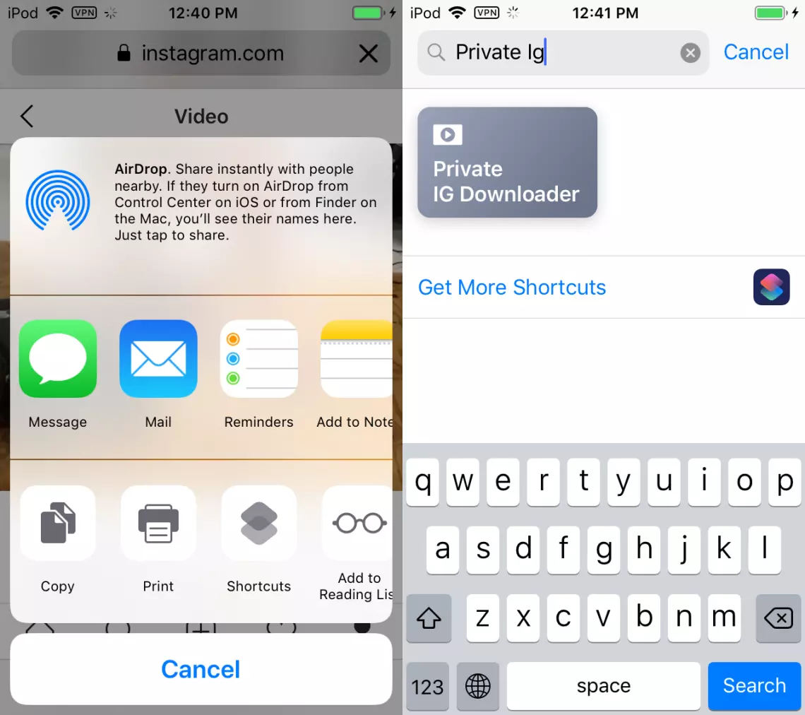 دانلود ویدئوهای خصوصی در آیفون