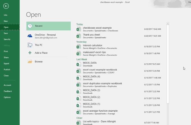 بازیابی فایلهای اکسل در macOS