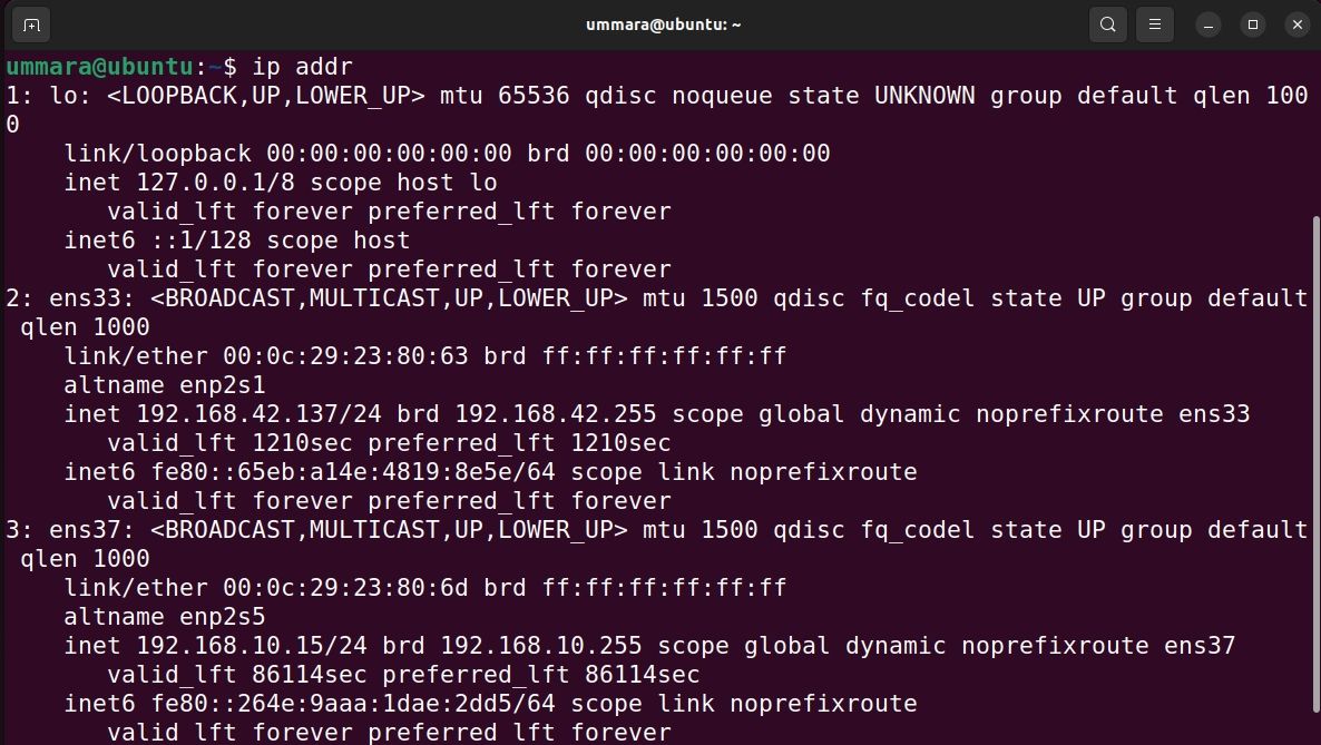 نحوه مشاهده ip برای مدیریت شبکه ها در لینوکس