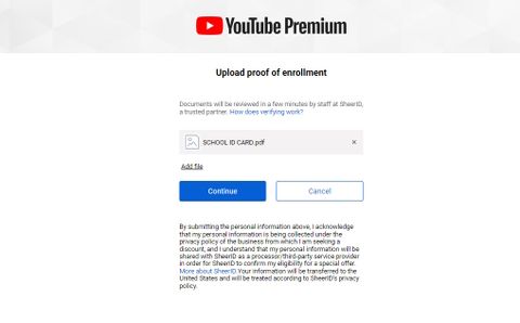 عضویت دانشجویی YouTube پرمیوم