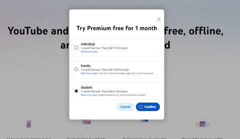عضویت دانشجویی YouTube پرمیوم
