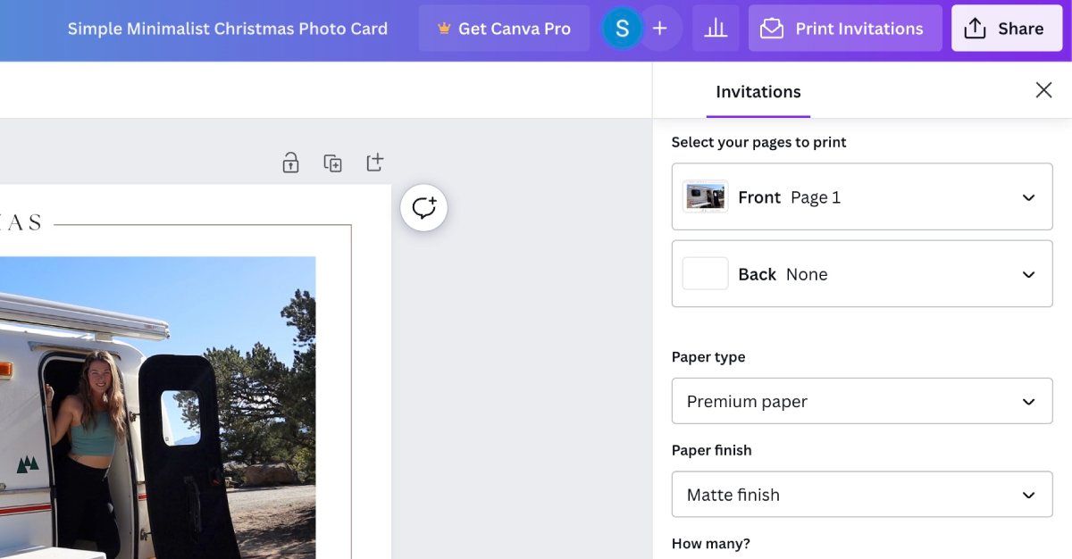 ساخت کارت کریسمس با canva