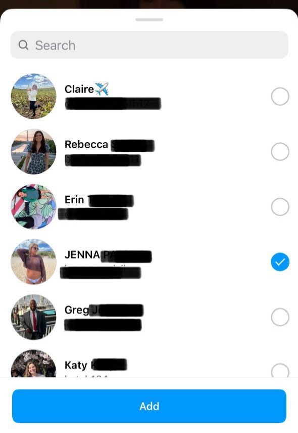 تگ کردن افراد پس از آپلود استوری