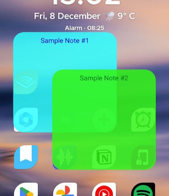 3. Sticky Notes Widget