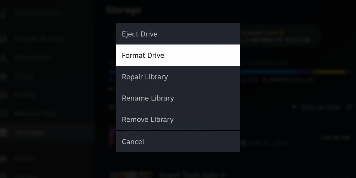 نصب کارت SD روی Steam Deck