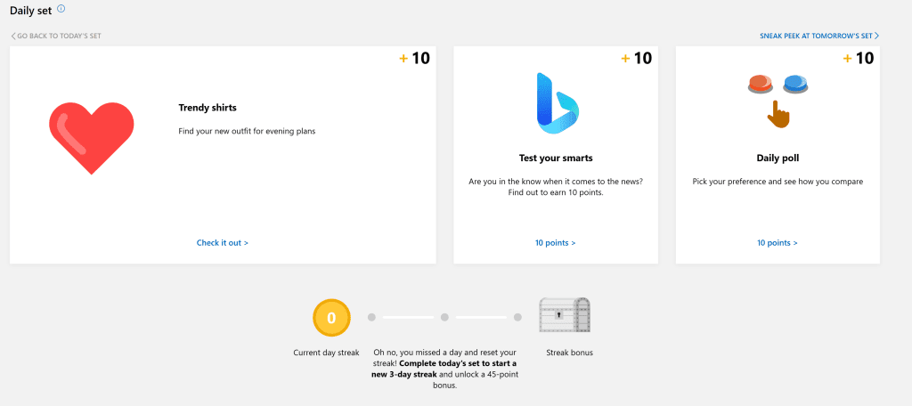 کاهش امتیاز Microsoft Rewards