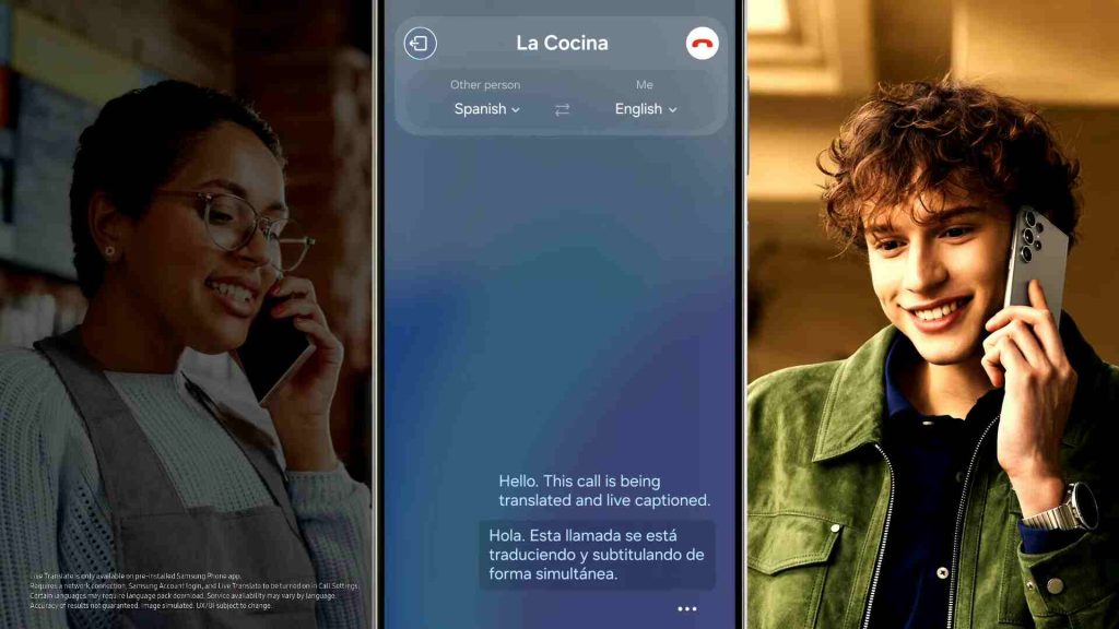 ترجمه لایو تماس ها در گلکسی S24 به فارسی