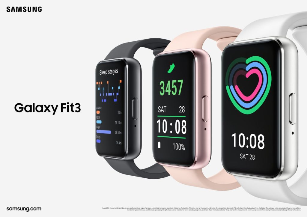 مچ بند هوشمند Galaxy Fit3 سامسونگ رونمایی شد