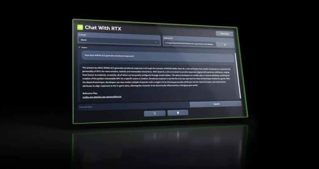 هوش مصنوعی Chat with RTX انویدیا برای اجرای آفلاین روی کامپیوترها