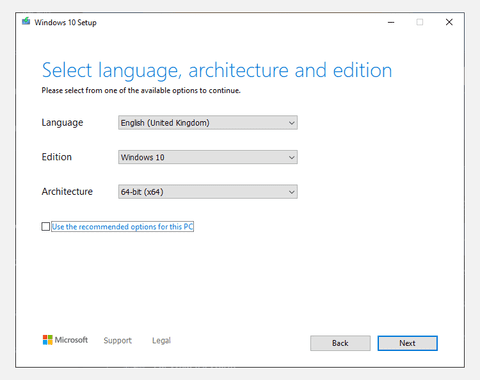ایجاد installation media ویندوز 10