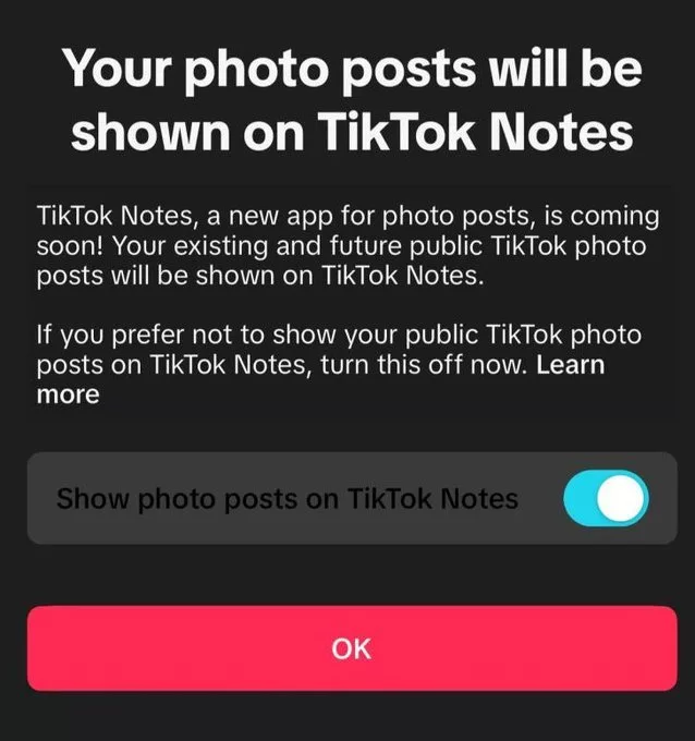 تیکتاک ظاهراً اپ رقیب اینستاگرام را با نام TikTok Notes عرضه میکند.
