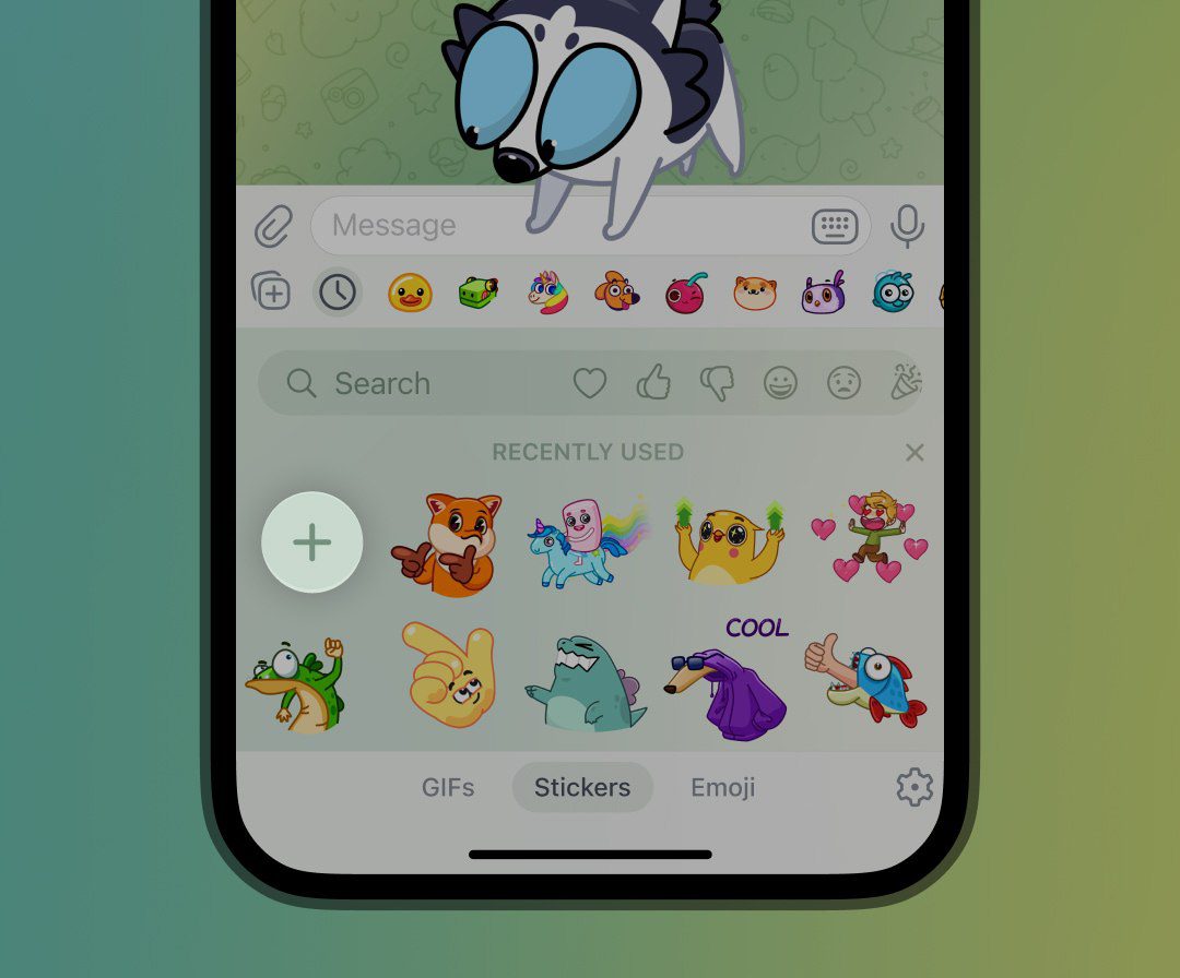 در آپدیت جدید تلگرام، استیکرهای شخصی خود را ایجاد کنید.