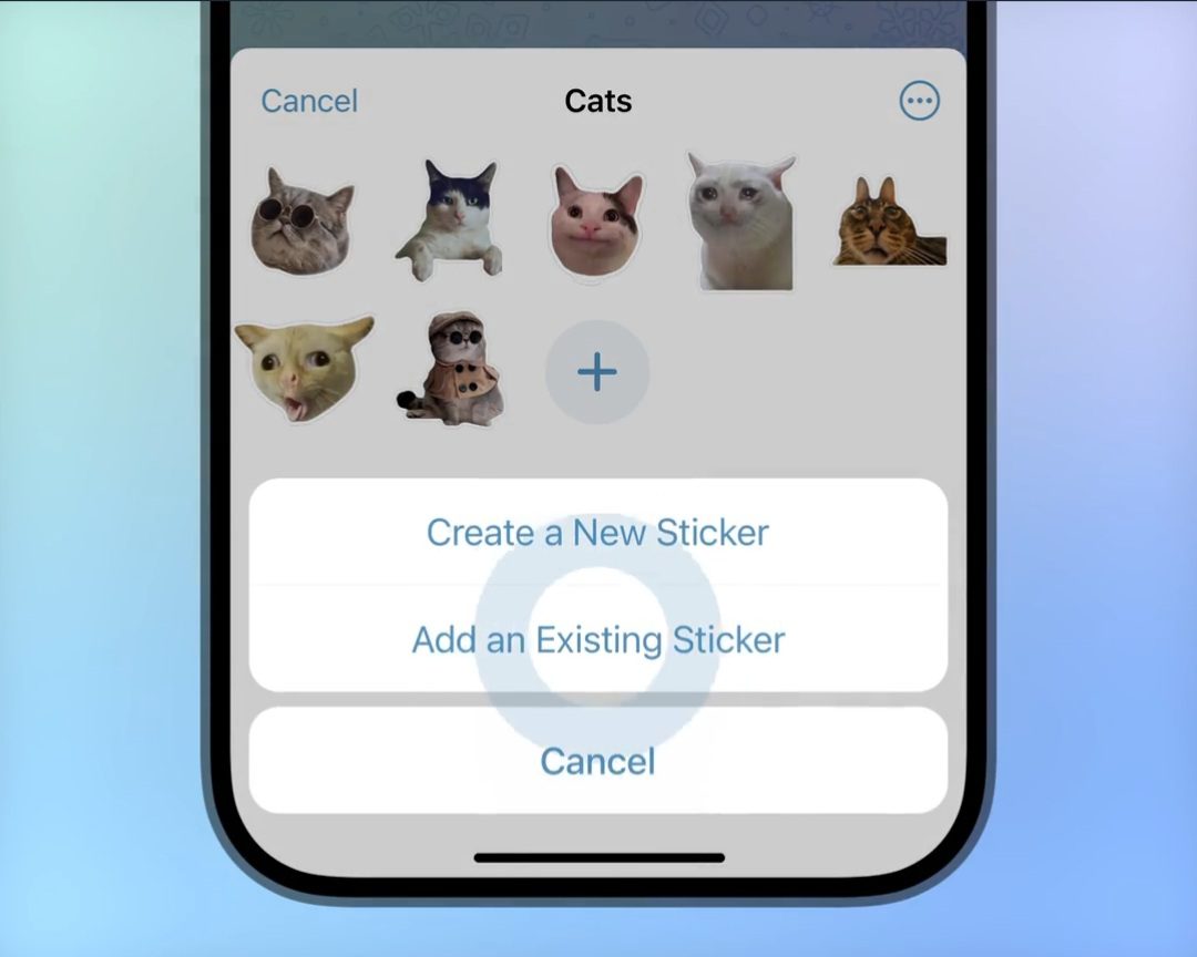 در آپدیت جدید تلگرام، استیکرهای شخصی خود را ایجاد کنید.