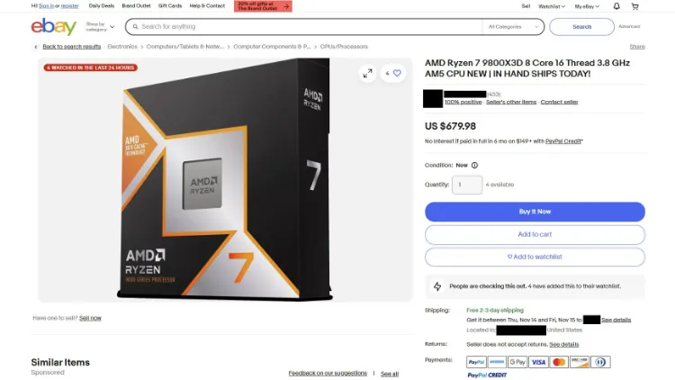 توفان تقاضا: پردازندهی AMD Ryzen 7 9800X3D در لحظه تمام شد!