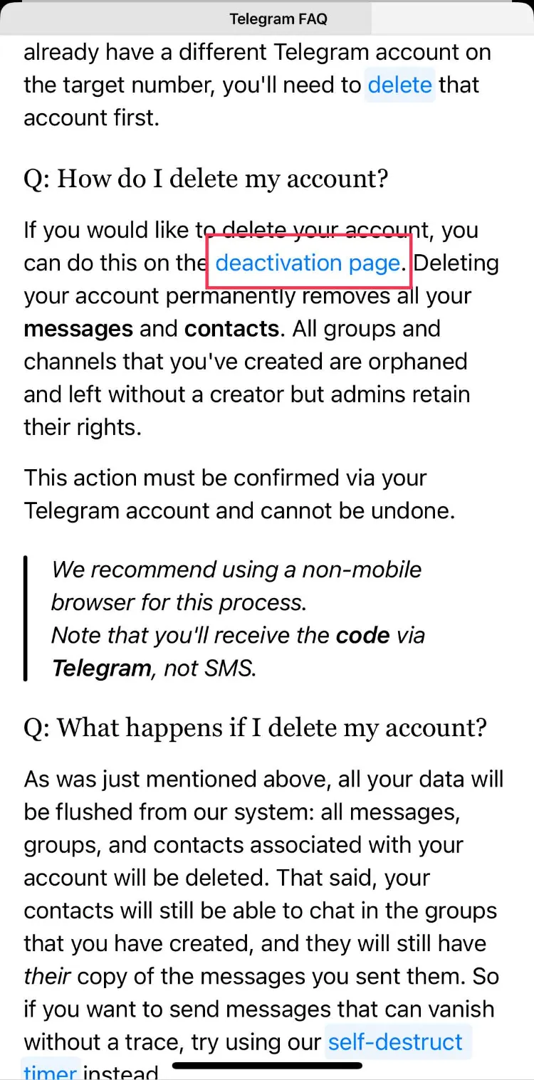 حذف دائمی اکانت تلگرام: راهنمای گام به گام