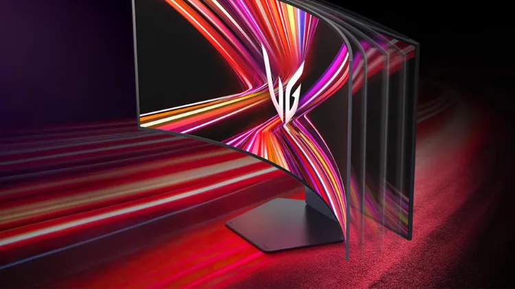 تجربه‌ای جدید از گیمینگ با مانیتور OLED خم‌شونده 5K2K ال‌جی