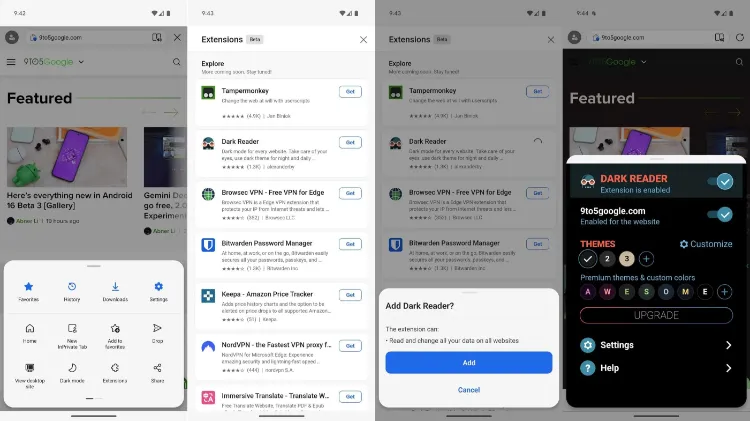 اندروید و افزونه‌ها، این بار در اج: کروم در انتظار رقابت!