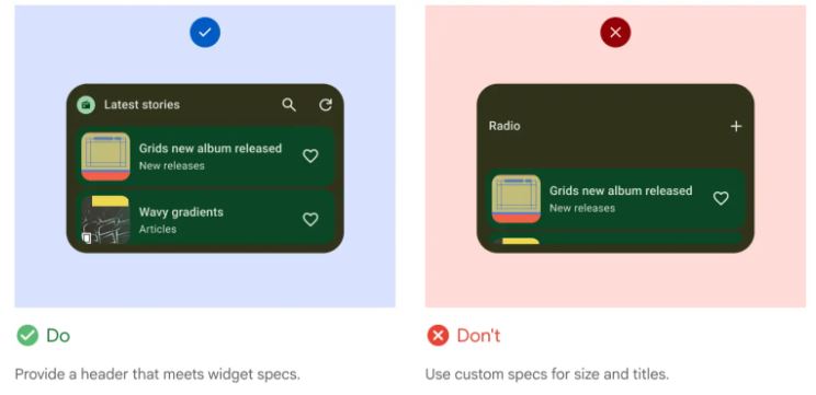 تعریف استانداردهای طلایی ویجتهای اندروید: گوگل خطمشی کیفیت را مشخص کرد!