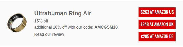 تخفیف استثنایی Ultrahuman Ring Air: پرایم دی را با ۱۰٪ تخفیف بیشتر غنیمت بشمارید