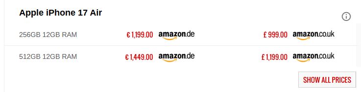 آغاز پیش‌خرید سری آیفون ۱۷ و مدل جدید آیفون Air