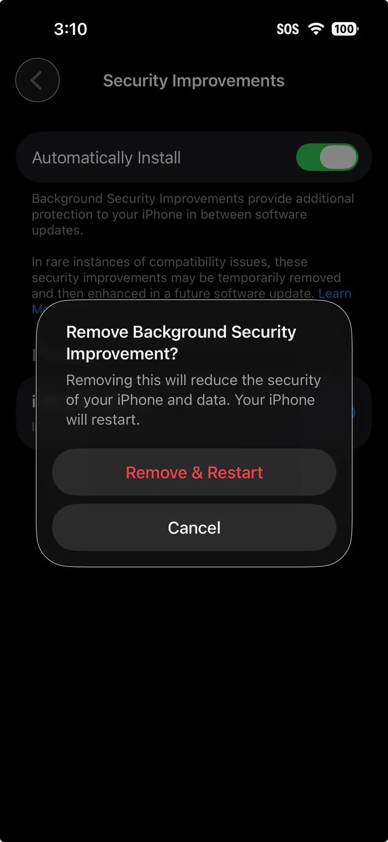 قابلیت جدید iOS 26.1؛ آیفونها بهصورت خودکار بهروزرسانیهای امنیتی دریافت میکنند