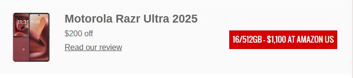 کاهش قیمت چشمگیر گلکسی Z Flip7 و S25 Ultra؛ موتورولا Razr Ultra 2025 معرفی شد